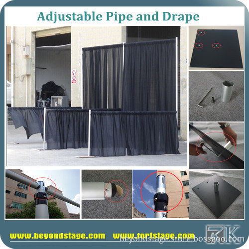 Telescopic Pipe and Drape for Exhibition Trade Show Booth Backdrop Poles